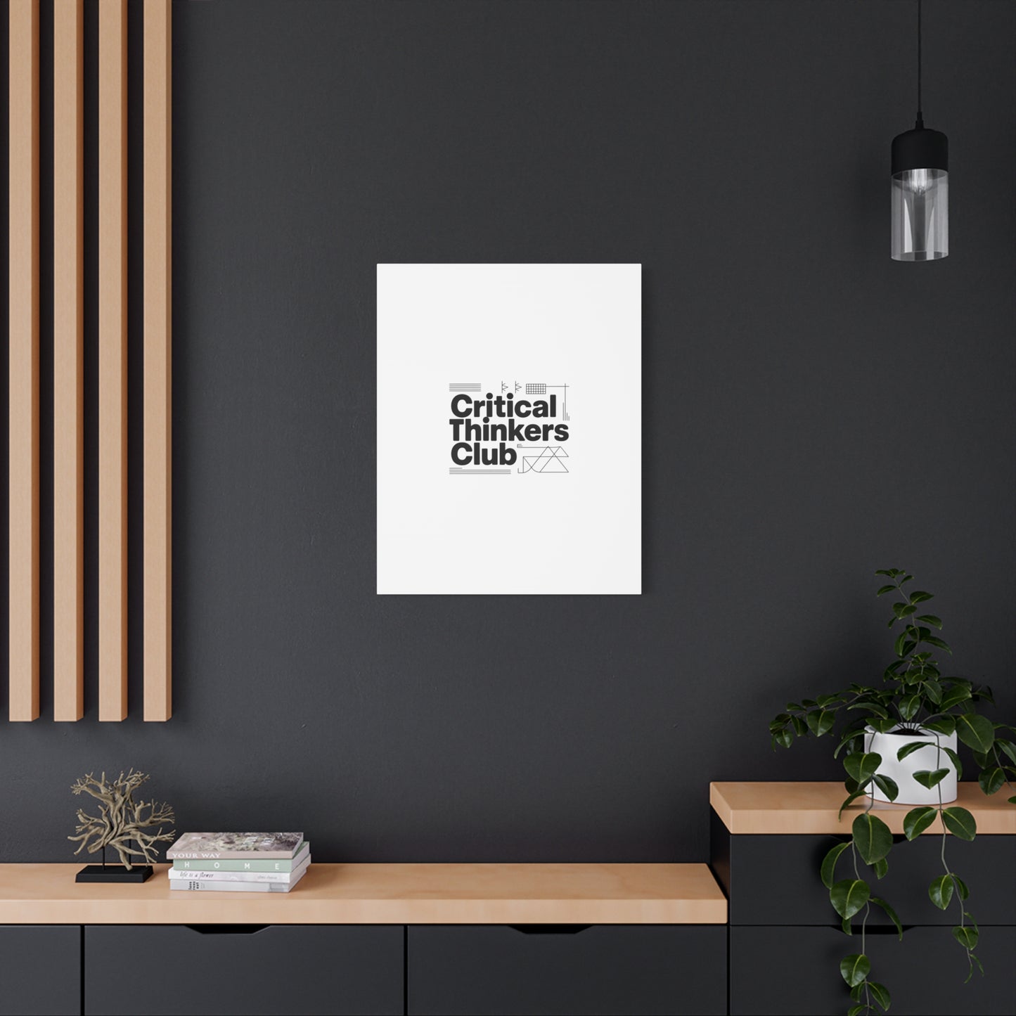 Critical Thinkers Club Canvas, Matte Stretched Art | Nerd Humor, Processing Moment