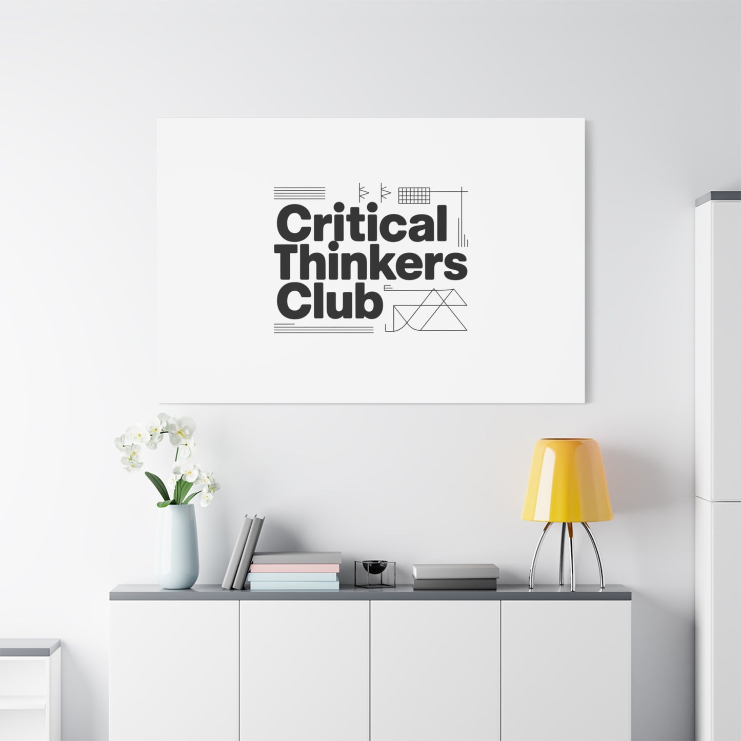 Critical Thinkers Club Canvas, Matte Stretched Art | Nerd Humor, Processing Moment