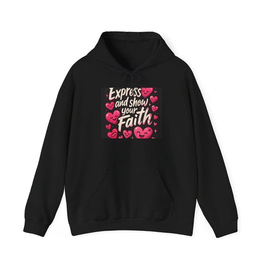 Faith Heart Hoodie — "Express and Show Your Faith" Cozy Christian Pullover
