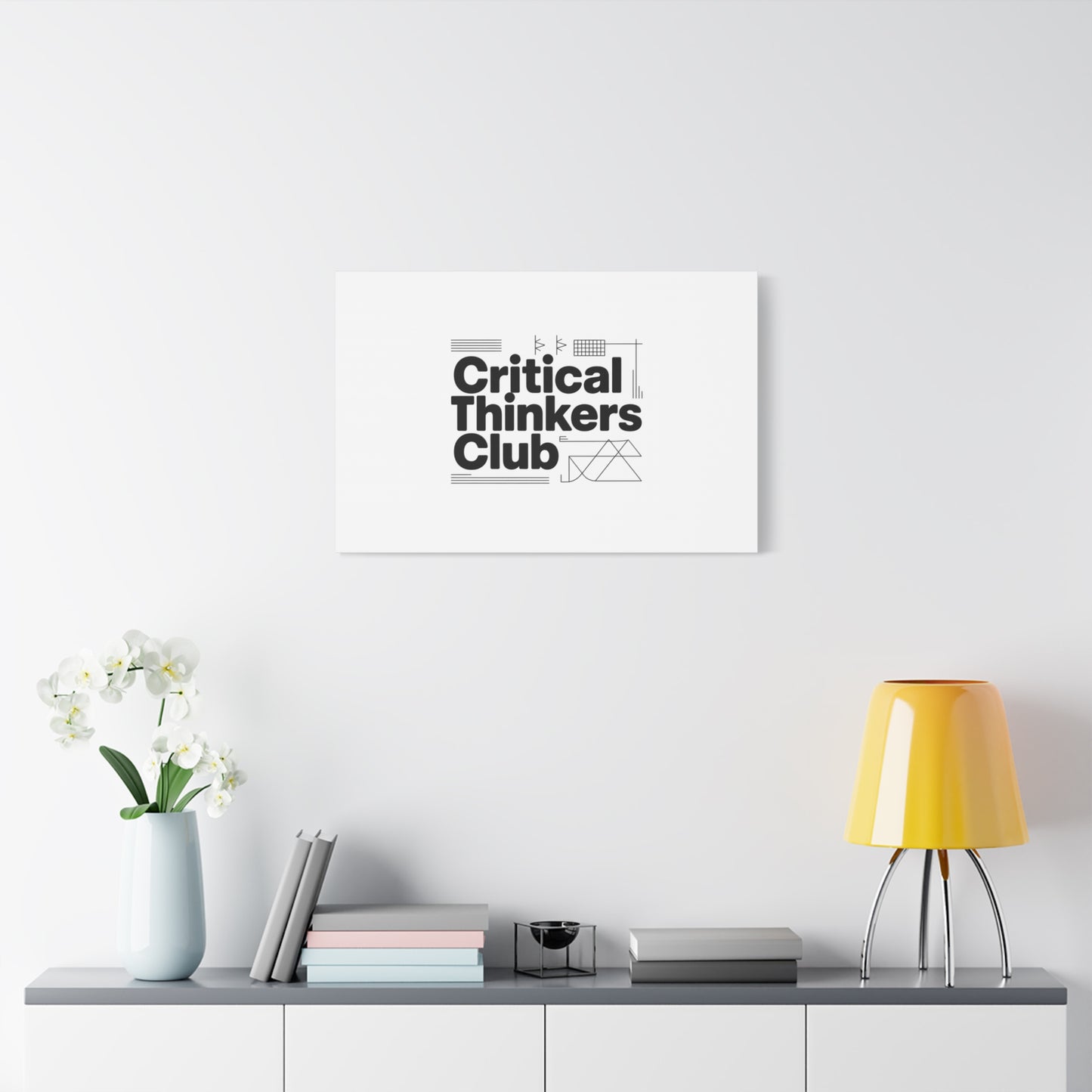 Critical Thinkers Club Canvas, Matte Stretched Art | Nerd Humor, Processing Moment