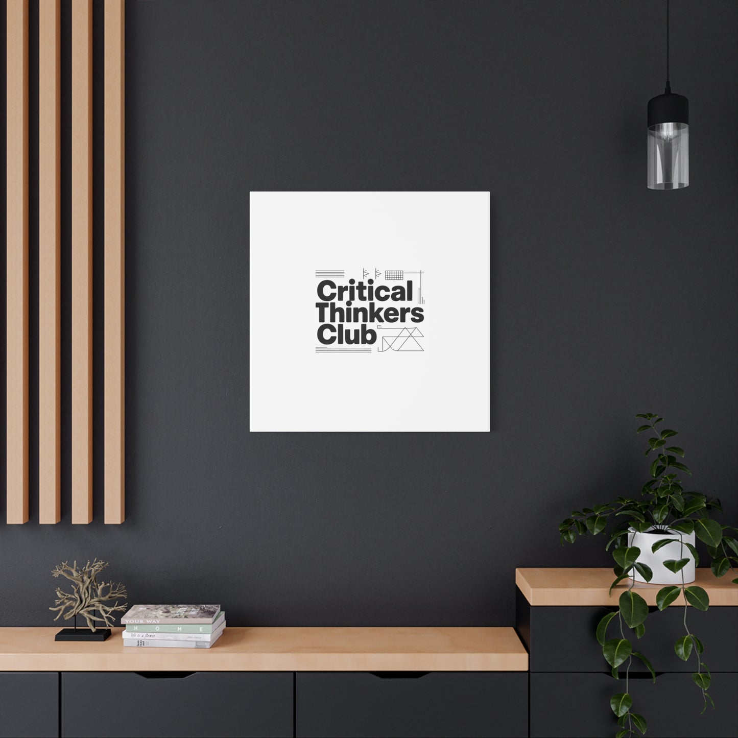 Critical Thinkers Club Canvas, Matte Stretched Art | Nerd Humor, Processing Moment