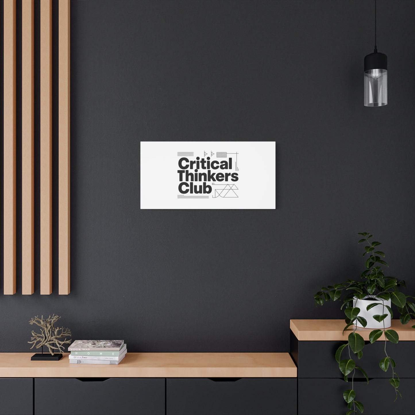 Critical Thinkers Club Canvas, Matte Stretched Art | Nerd Humor, Processing Moment