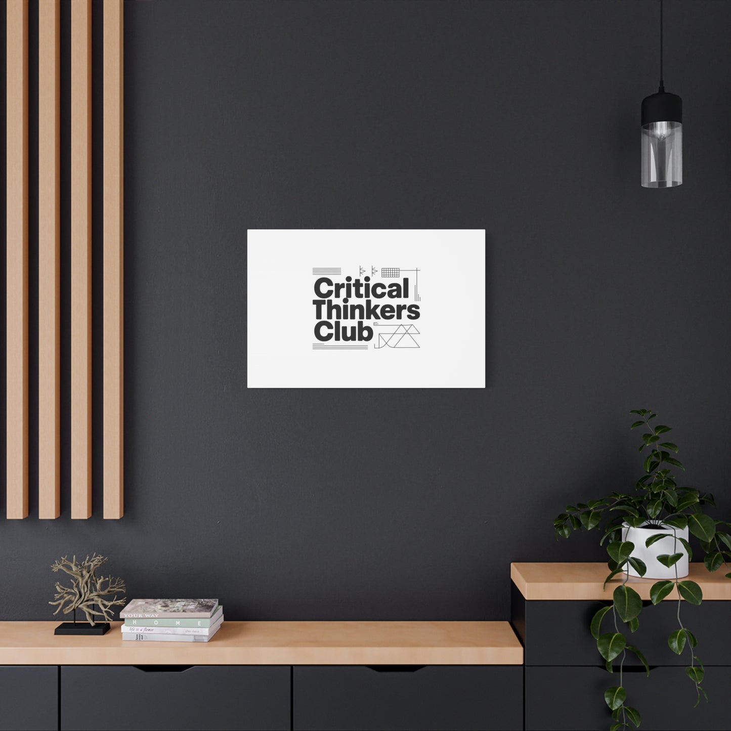 Critical Thinkers Club Canvas, Matte Stretched Art | Nerd Humor, Processing Moment
