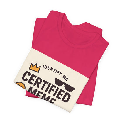 Certified Meme Master Unisex T-Shirt | Funny Internet Graphic Unisex Tee | Office | Cafe | Shopping | Tech