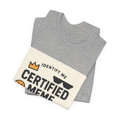 Certified Meme Master Unisex T-Shirt | Funny Internet Graphic Unisex Tee | Office | Cafe | Shopping | Tech