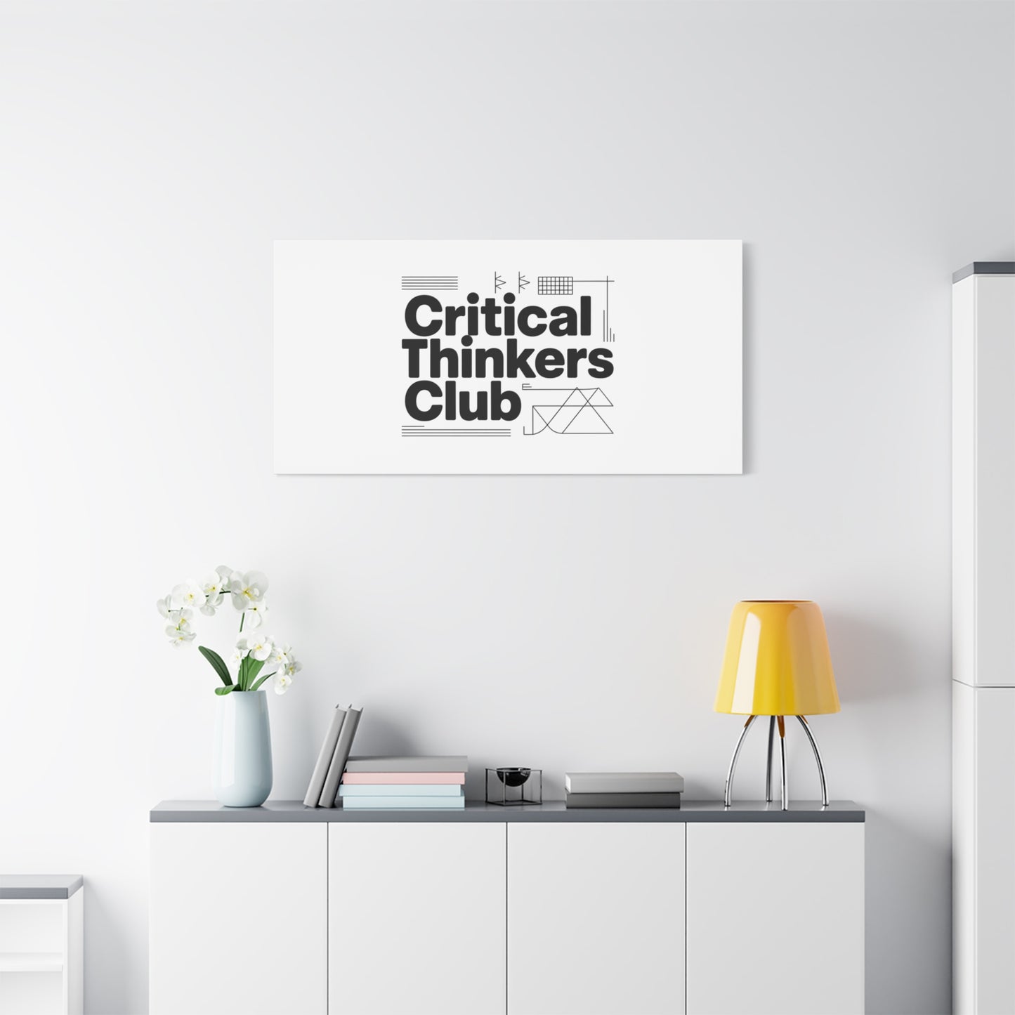 Critical Thinkers Club Canvas, Matte Stretched Art | Nerd Humor, Processing Moment