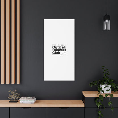 Critical Thinkers Club Canvas, Matte Stretched Art | Nerd Humor, Processing Moment