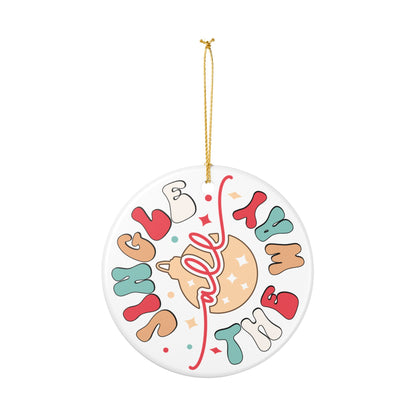 Ceramic Ornament | Christmas tree hanging decoration | Jingle all the way | Gift