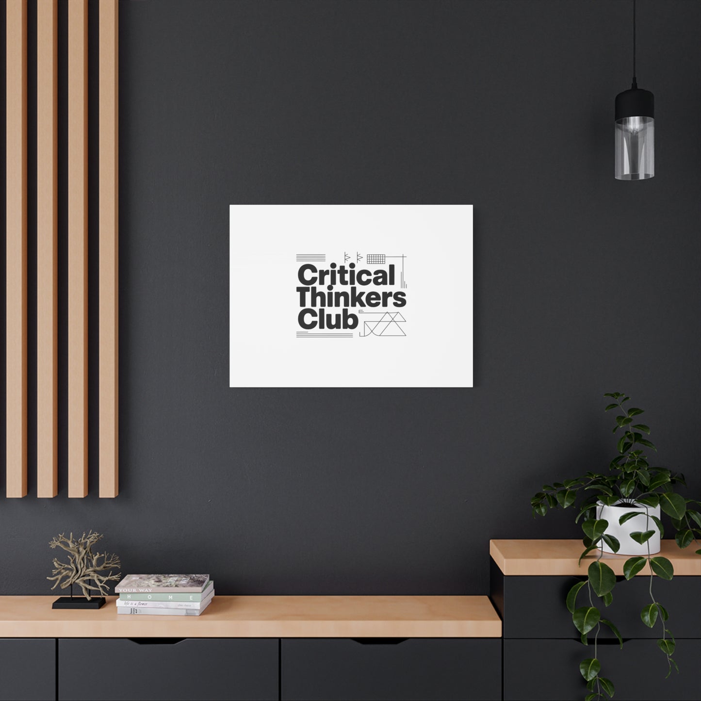 Critical Thinkers Club Canvas, Matte Stretched Art | Nerd Humor, Processing Moment