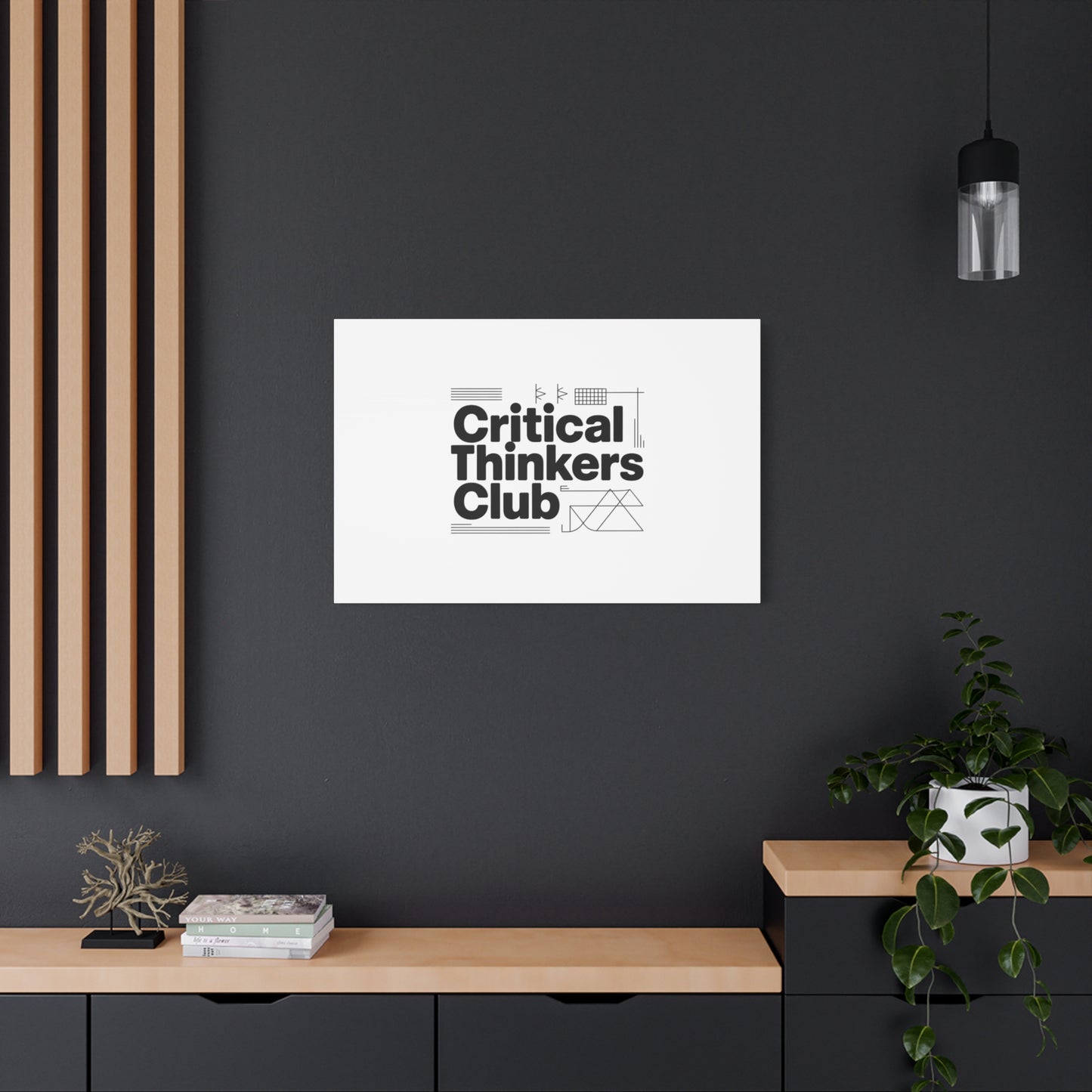 Critical Thinkers Club Canvas, Matte Stretched Art | Nerd Humor, Processing Moment