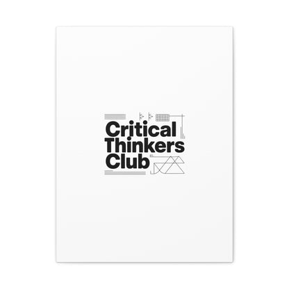 Critical Thinkers Club Canvas, Matte Stretched Art | Nerd Humor, Processing Moment
