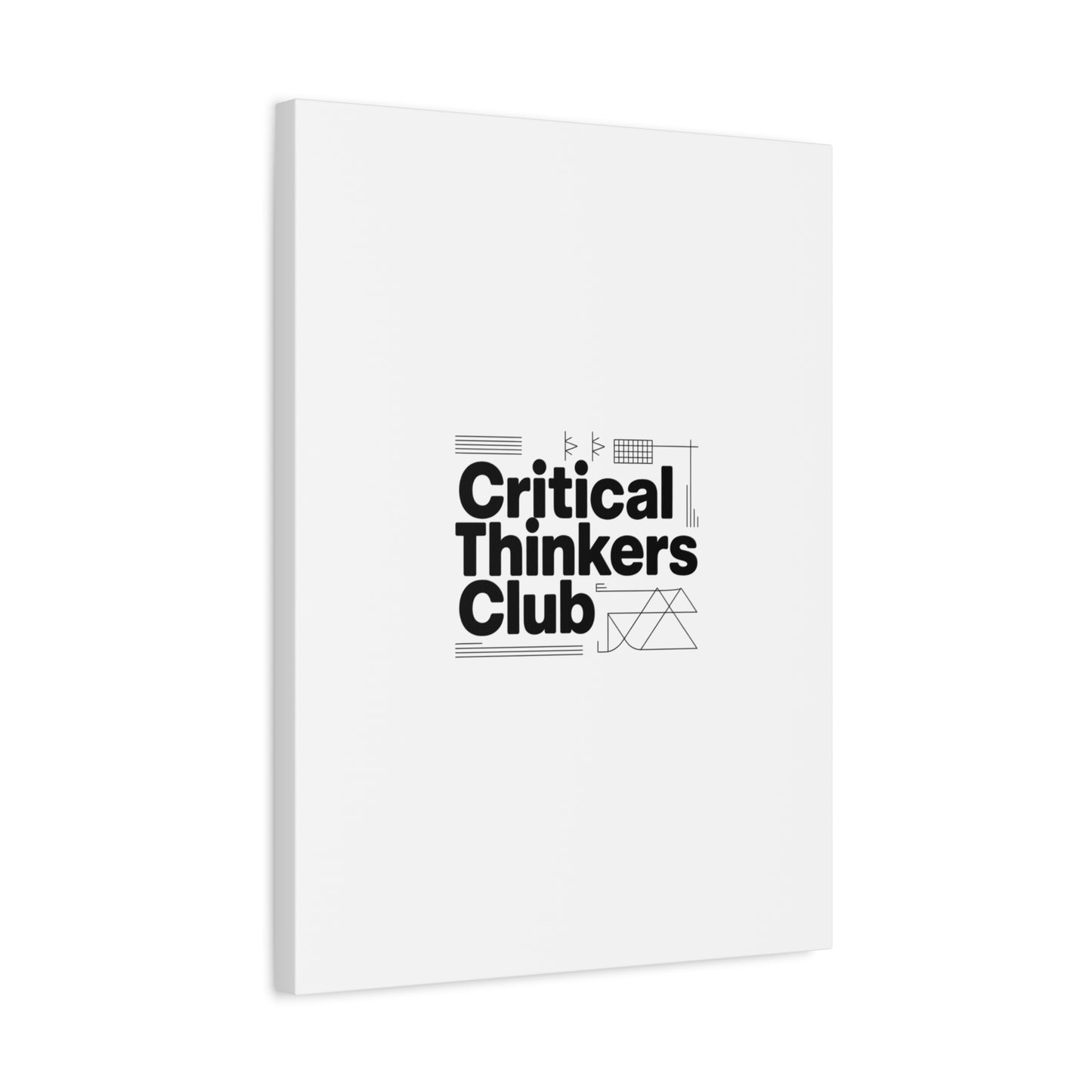 Critical Thinkers Club Canvas, Matte Stretched Art | Nerd Humor, Processing Moment