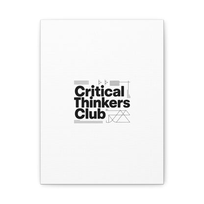 Critical Thinkers Club Canvas, Matte Stretched Art | Nerd Humor, Processing Moment