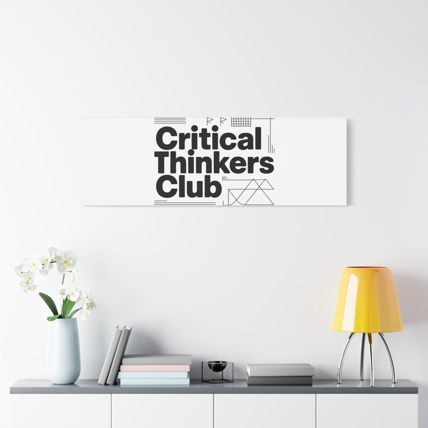 Critical Thinkers Club Canvas, Matte Stretched Art | Nerd Humor, Processing Moment