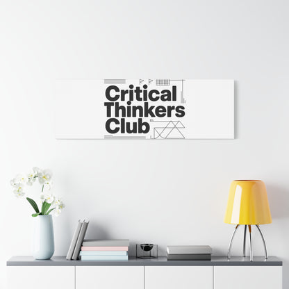 Critical Thinkers Club Canvas, Matte Stretched Art | Nerd Humor, Processing Moment