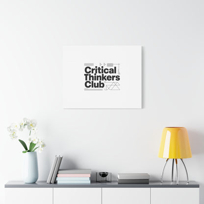 Critical Thinkers Club Canvas, Matte Stretched Art | Nerd Humor, Processing Moment