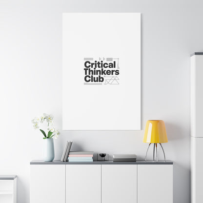 Critical Thinkers Club Canvas, Matte Stretched Art | Nerd Humor, Processing Moment