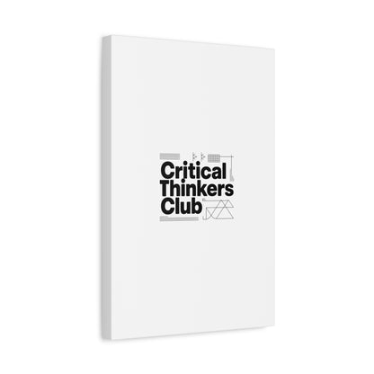 Critical Thinkers Club Canvas, Matte Stretched Art | Nerd Humor, Processing Moment