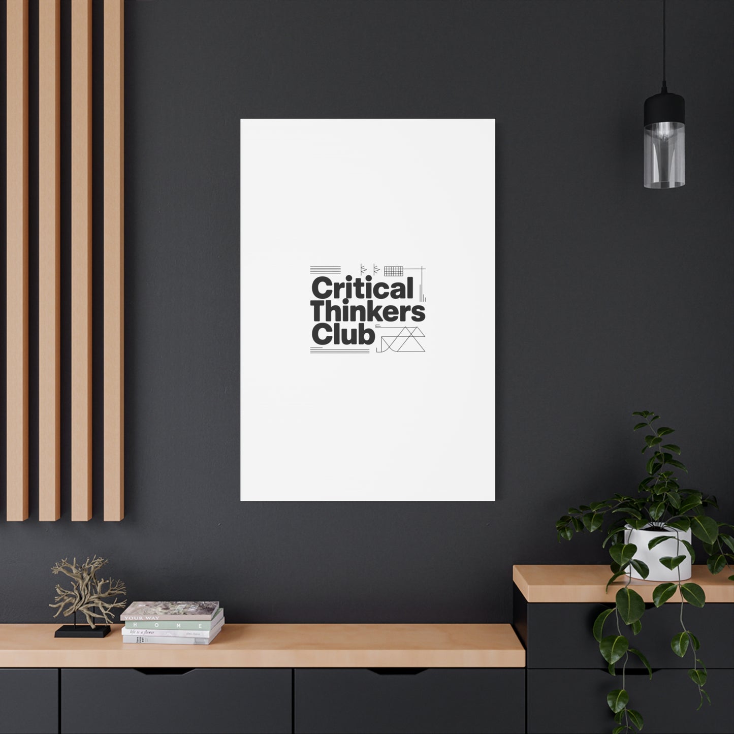 Critical Thinkers Club Canvas, Matte Stretched Art | Nerd Humor, Processing Moment