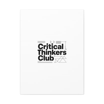 Critical Thinkers Club Canvas, Matte Stretched Art | Nerd Humor, Processing Moment
