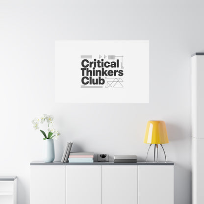 Critical Thinkers Club Canvas, Matte Stretched Art | Nerd Humor, Processing Moment