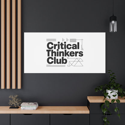 Critical Thinkers Club Canvas, Matte Stretched Art | Nerd Humor, Processing Moment