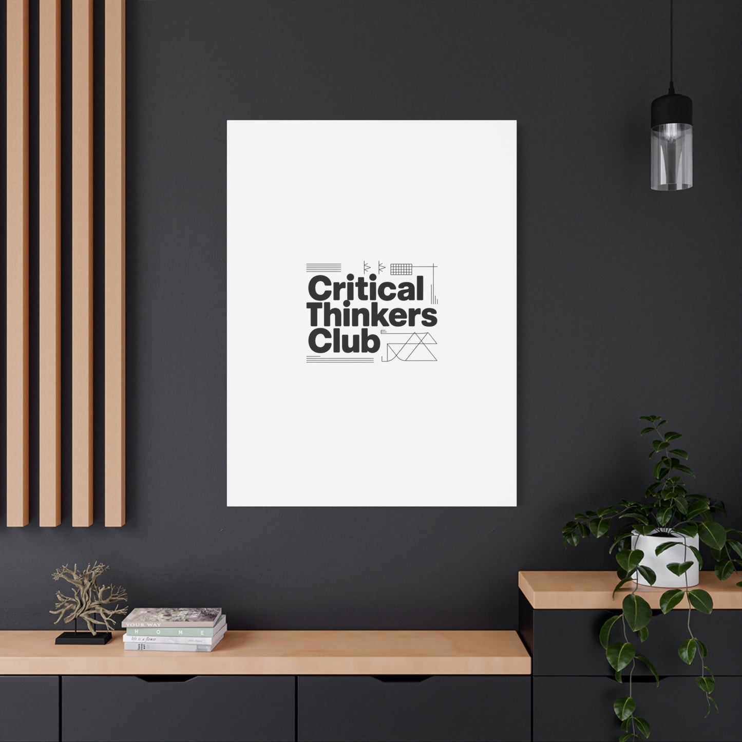 Critical Thinkers Club Canvas, Matte Stretched Art | Nerd Humor, Processing Moment