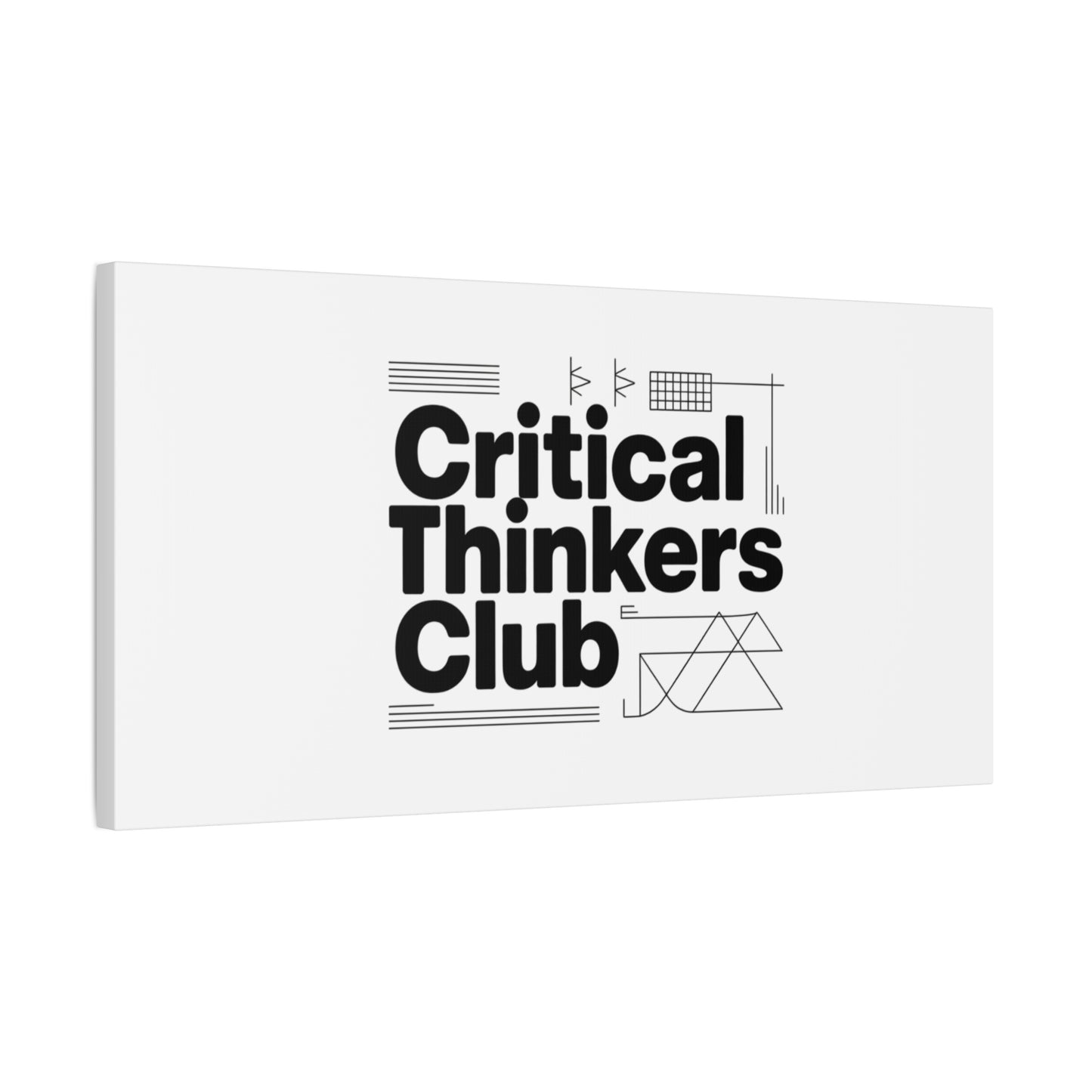 Critical Thinkers Club Canvas, Matte Stretched Art | Nerd Humor, Processing Moment