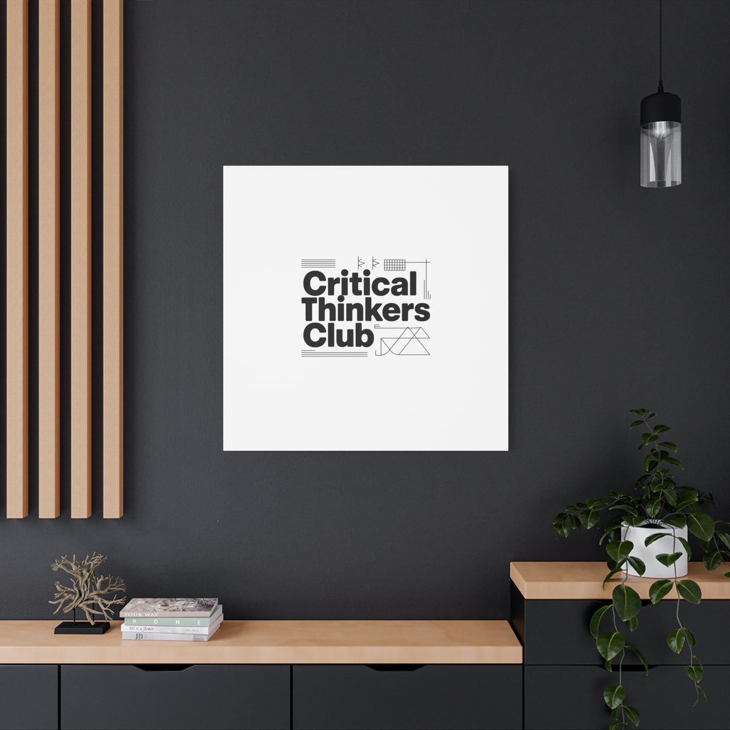 Critical Thinkers Club Canvas, Matte Stretched Art | Nerd Humor, Processing Moment