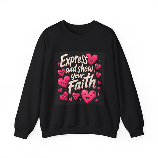 Faith Crewneck Sweatshirt — "Express and Show Your Faith" Graphic