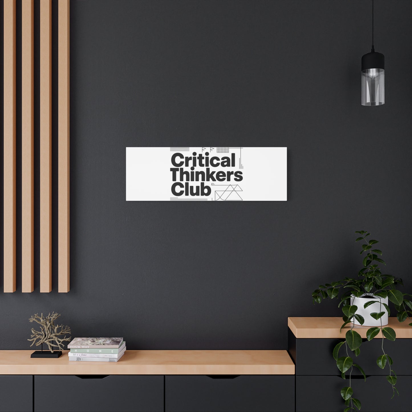 Critical Thinkers Club Canvas, Matte Stretched Art | Nerd Humor, Processing Moment