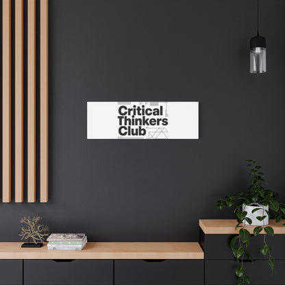 Critical Thinkers Club Canvas, Matte Stretched Art | Nerd Humor, Processing Moment