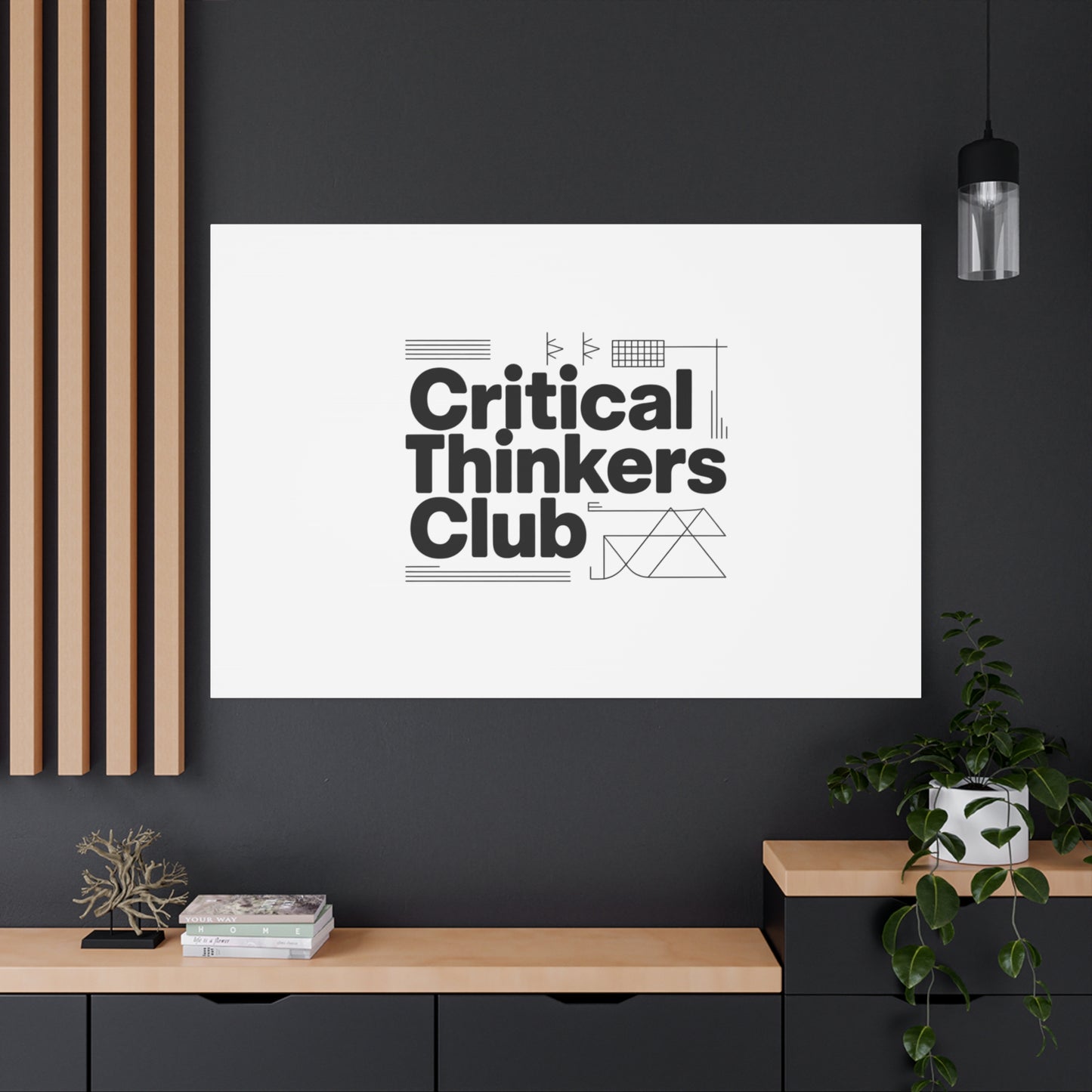 Critical Thinkers Club Canvas, Matte Stretched Art | Nerd Humor, Processing Moment