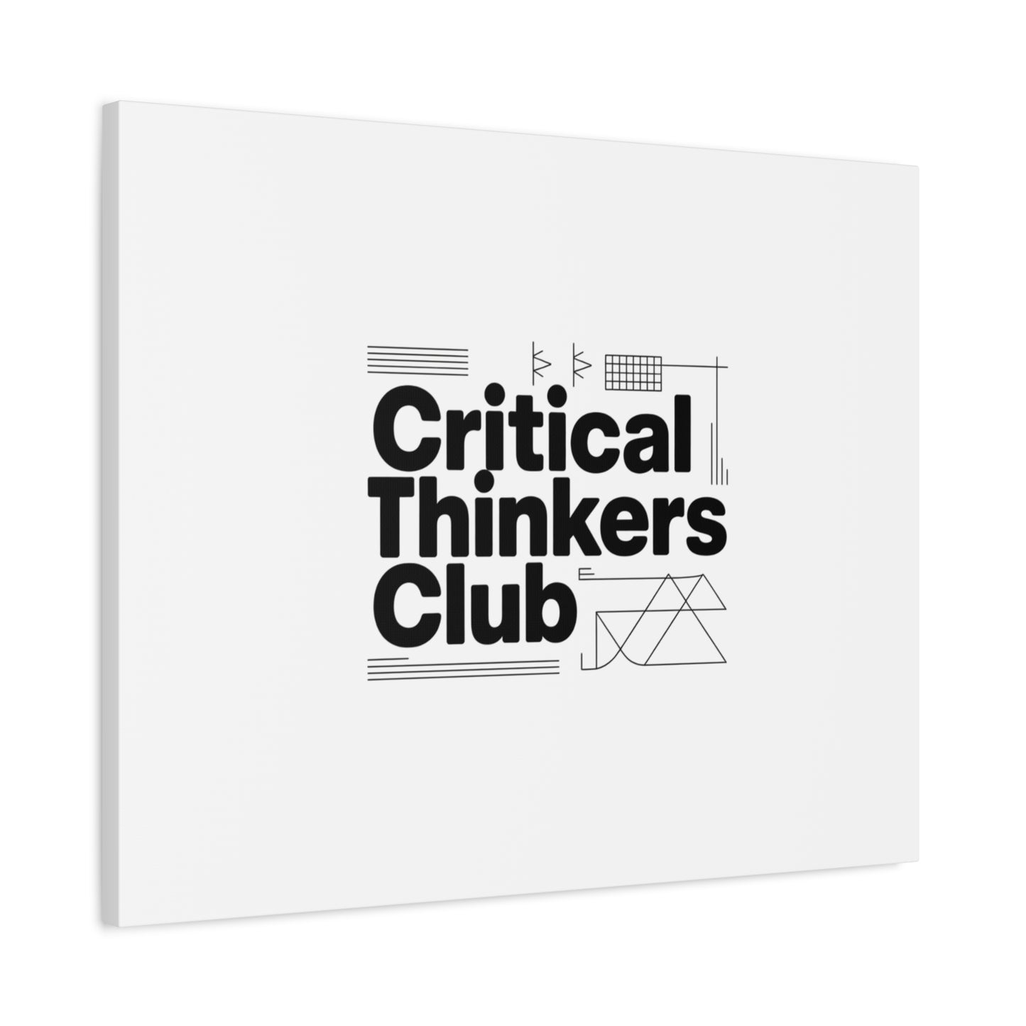 Critical Thinkers Club Canvas, Matte Stretched Art | Nerd Humor, Processing Moment