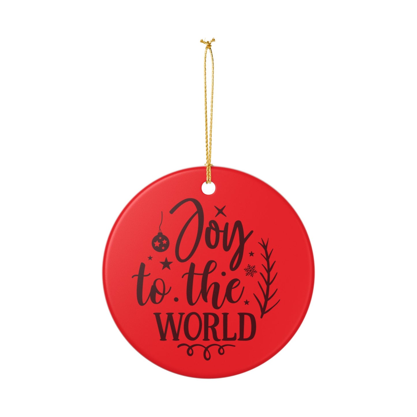Ceramic Decoration Ornament, (1pc) | Joy to the world hanging | Christmas | Tree |  ornament | Gift