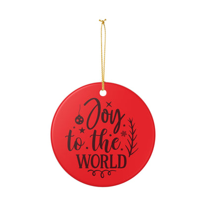Ceramic Decoration Ornament, (1pc) | Joy to the world hanging | Christmas | Tree |  ornament | Gift