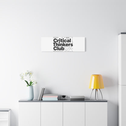 Critical Thinkers Club Canvas, Matte Stretched Art | Nerd Humor, Processing Moment
