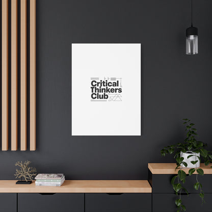Critical Thinkers Club Canvas, Matte Stretched Art | Nerd Humor, Processing Moment