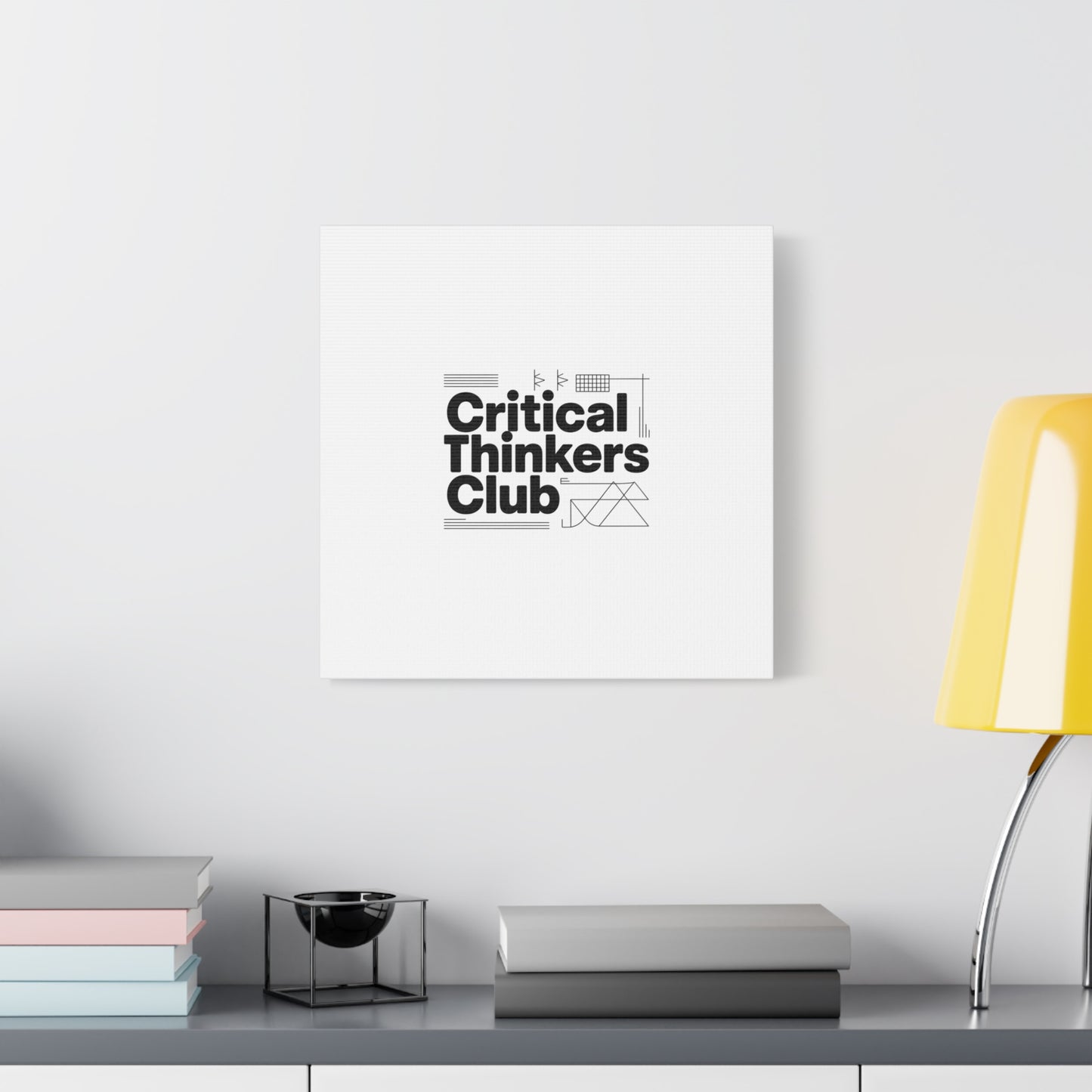 Critical Thinkers Club Canvas, Matte Stretched Art | Nerd Humor, Processing Moment