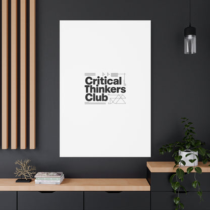 Critical Thinkers Club Canvas, Matte Stretched Art | Nerd Humor, Processing Moment