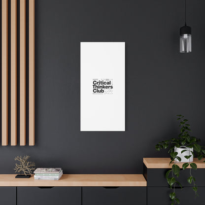 Critical Thinkers Club Canvas, Matte Stretched Art | Nerd Humor, Processing Moment