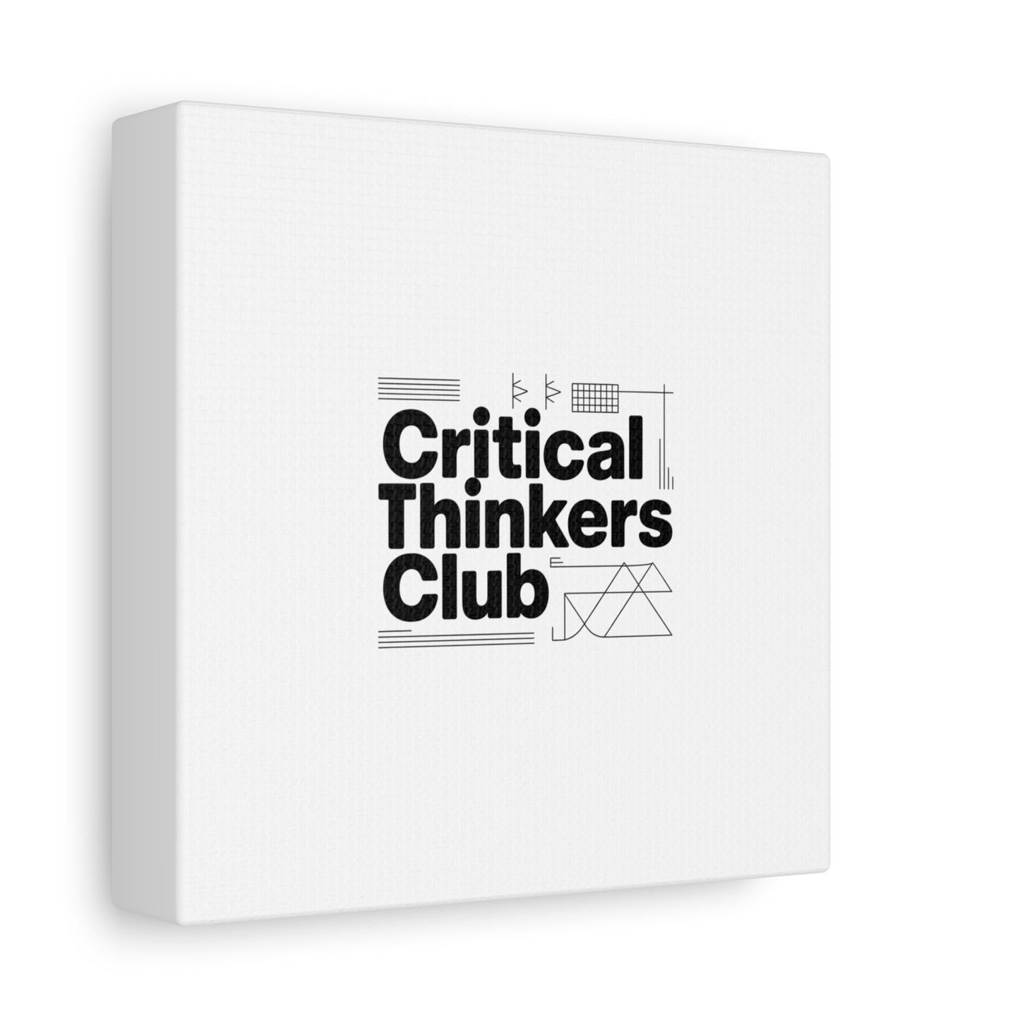Critical Thinkers Club Canvas, Matte Stretched Art | Nerd Humor, Processing Moment