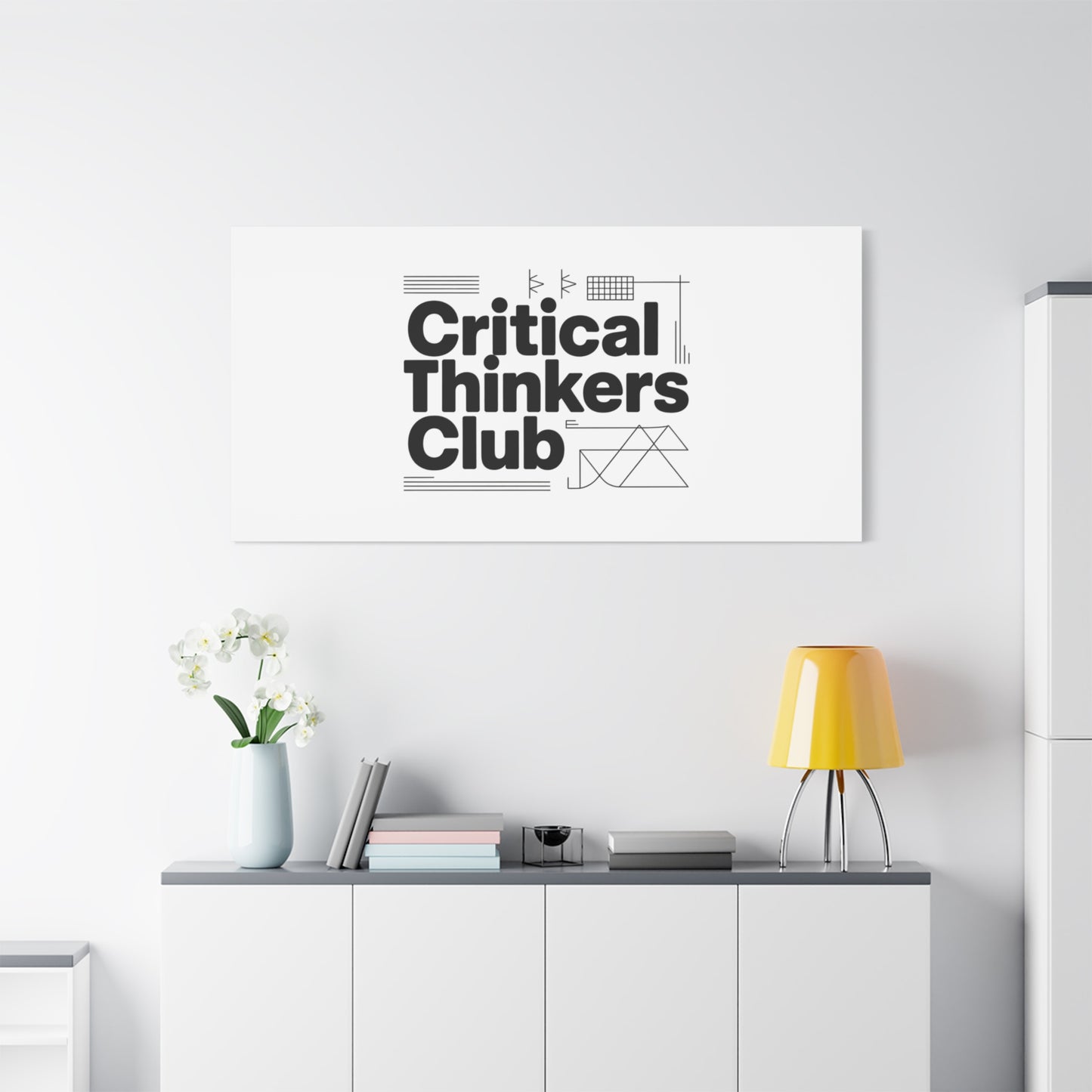 Critical Thinkers Club Canvas, Matte Stretched Art | Nerd Humor, Processing Moment