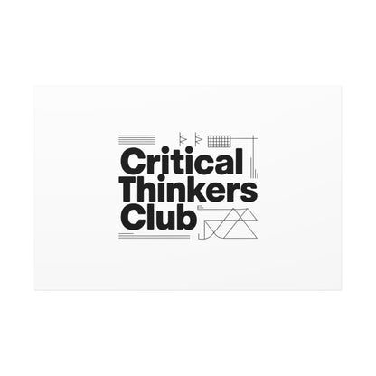 Critical Thinkers Club Canvas, Matte Stretched Art | Nerd Humor, Processing Moment