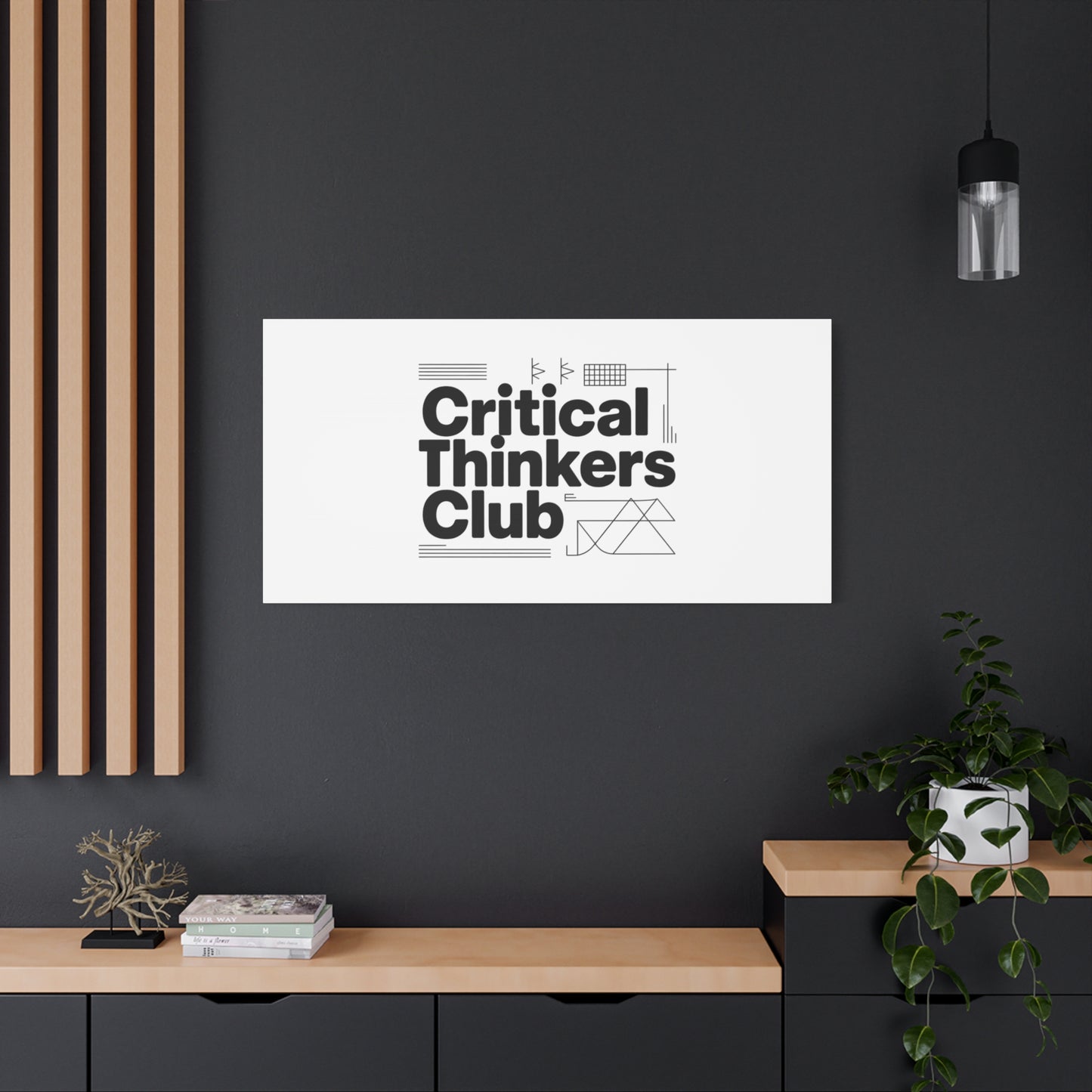 Critical Thinkers Club Canvas, Matte Stretched Art | Nerd Humor, Processing Moment
