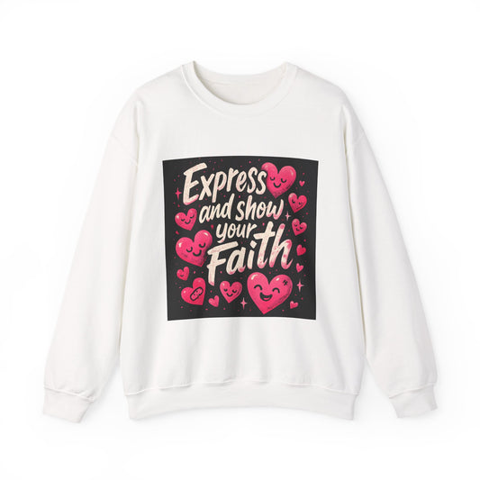 Faith Crewneck Sweatshirt — "Express and Show Your Faith" Graphic