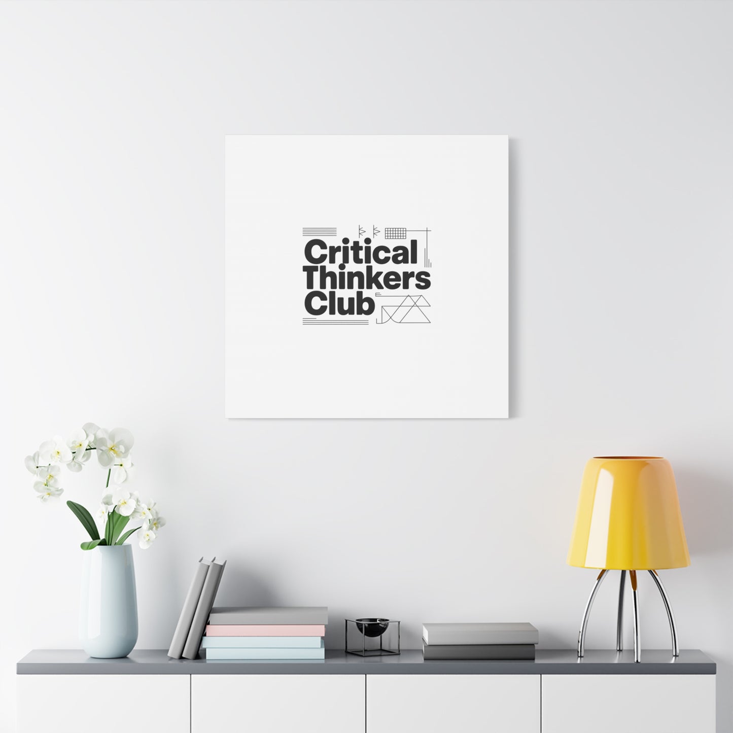 Critical Thinkers Club Canvas, Matte Stretched Art | Nerd Humor, Processing Moment