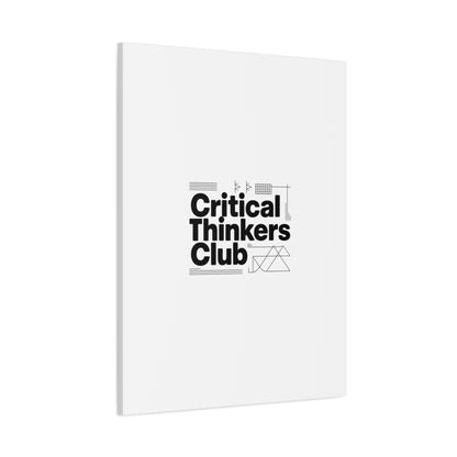 Critical Thinkers Club Canvas, Matte Stretched Art | Nerd Humor, Processing Moment
