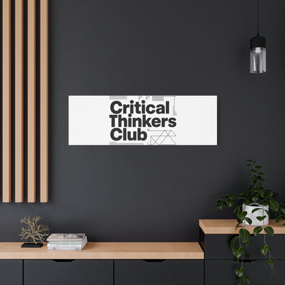 Critical Thinkers Club Canvas, Matte Stretched Art | Nerd Humor, Processing Moment