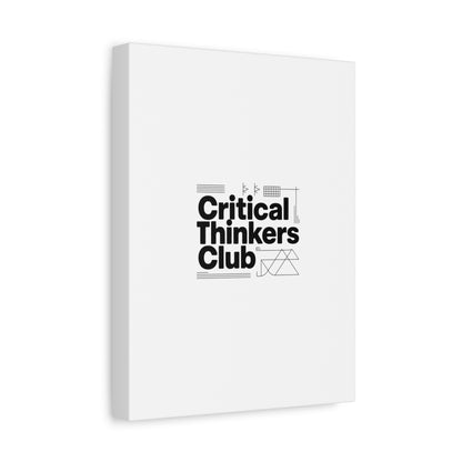 Critical Thinkers Club Canvas, Matte Stretched Art | Nerd Humor, Processing Moment